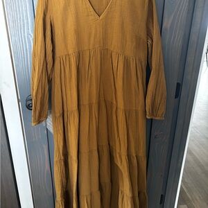 Universal Thread Mustard Long Sleeve Dress